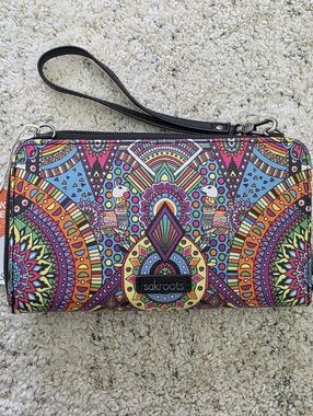 Sakroots Vibrant Multicolor Mandala Wristlet